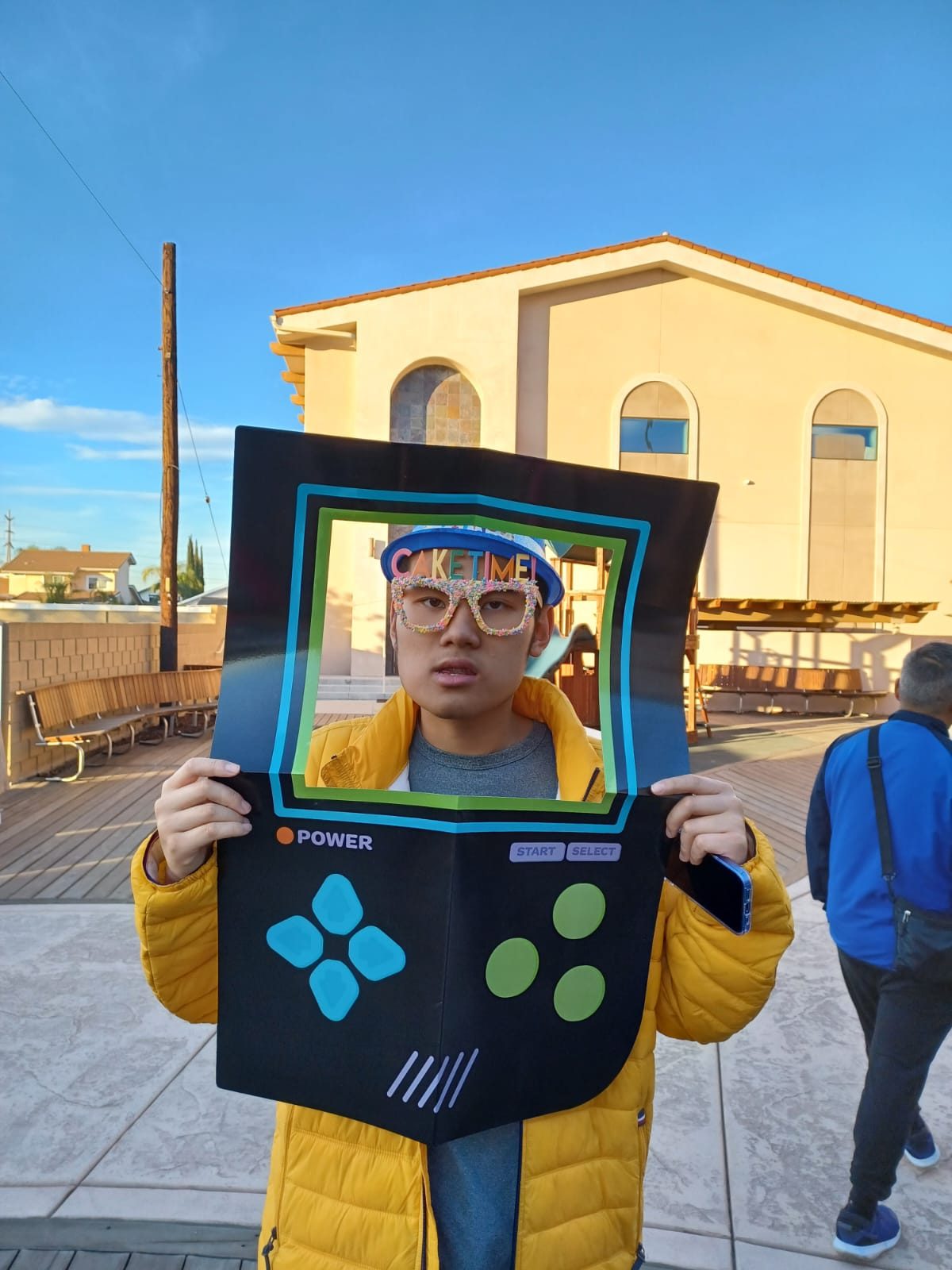 Community event outside the church